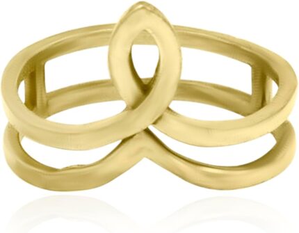 UNIVERSAL 18K Gold Plated Ring Finger Rings - Stacking Fashion Signet Solitaire Spinner Statement Rings Dainty Minimalist Eternity Promise Band Ring